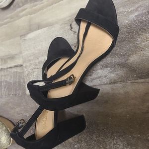 Black open toed heels